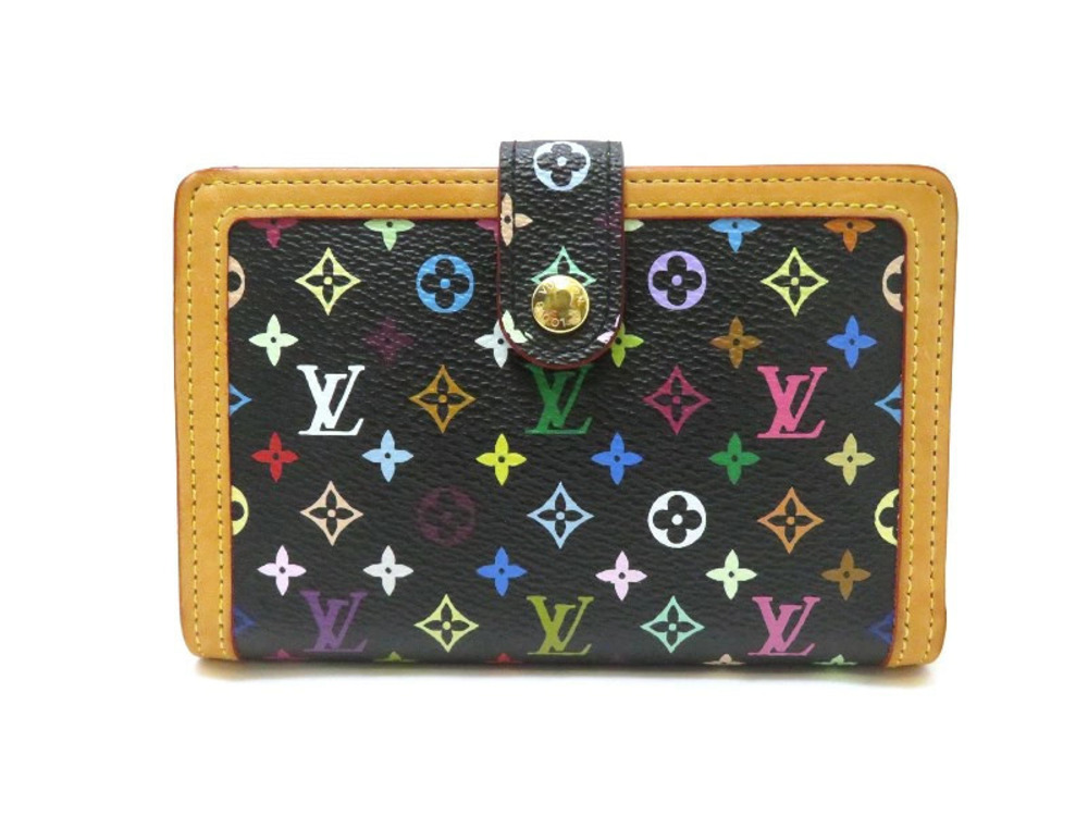 LOUIS VUITTON Portefeuille Viennois Multicolor Noir Black Wallet